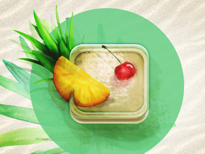 Pina Colada app icon app drink icon ios pinacolada