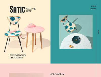 Satic - Fun Furniture. app clean design ecommerce figma furniture landing page lewagon minimal pastel product design programmer retro typography ui web design