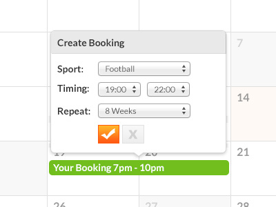 Booking Calendar Design booking calendar create booking design sports ui ux