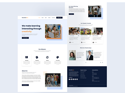 EducationHub a online school landingpage