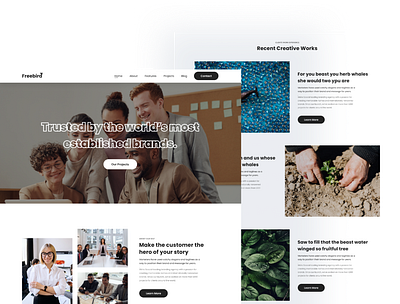 Freebird digital marketing agency landingpage agency agencylandingpage agencytemplate agencywebtemplate design digitalagency graphic design landingpage marketingagency template ui user interface ux webtemplate webui