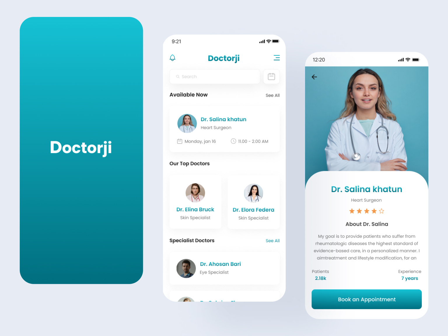 Doctorji a online doctor appointment app by Dip Dey on Dribbble