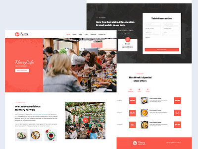 Klassy a restaurant landing page