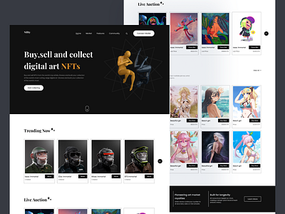 Nifity a peer to peer marketplace for NFTs bitcoin branding crypto currency design graphic design la landingpage nft nft landingpage design nft marketplace nft website nft website design nifity ui ux website