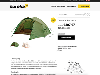 Eureka! Outlet Europe Product Page eureka! page product simple tent