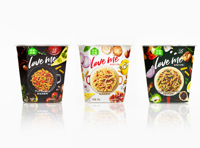 Green Home - Love Me branding cup noodles design fb food graphic design logo packaging spaghetti typography