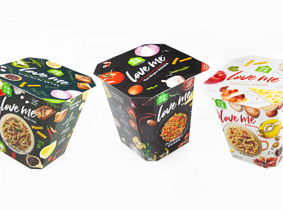 Green Home - Love Me branding cup noodles design fb graphic design logo packaging spaghetti typography