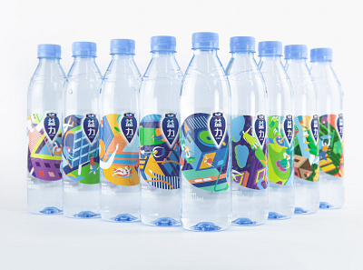 Danone - Health Water X MEIYIJIA beverage branding city colourful design drinks fun graphic design illustration lifestyle packaging playful water