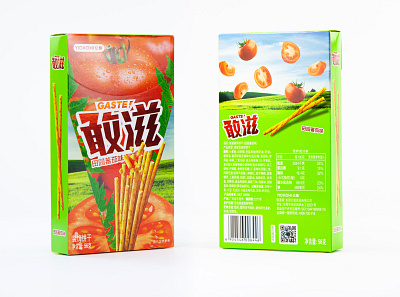 Yickohi - Gaste (Favor Biscuit Stick) Packaging Design biscuit branding design graphic design illustration logo packaging snack taste typography