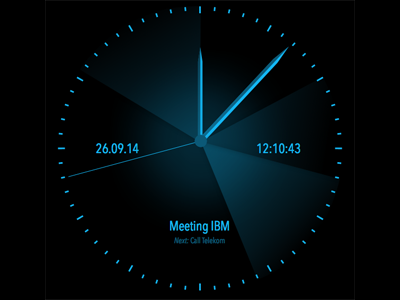 Smartwatch design clock for Android Wear android clock interface moto360 motorola smartwatch ui wear