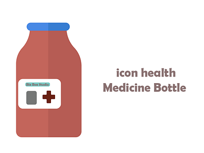 bix box studio    icon health medicine bottle brown