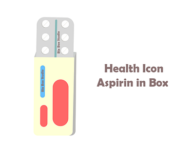 bix box studio Health Icon Aspirin in Box aspirin icon health health icon icon