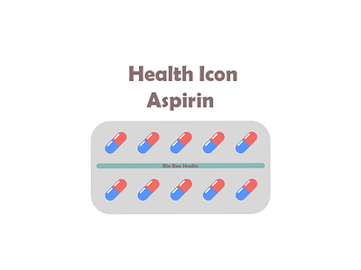 bix box studio Blue Aspirin Health Icon aspirin icon health icon icon