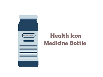 bix box studio Blue Medicine Bottle icon health health health icon medicine bottle