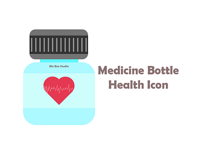 Red Medicine Bottle Health Icon