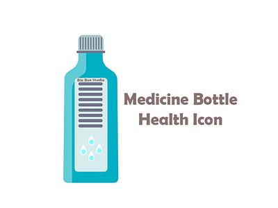 blue medicine Bottle Health Icon