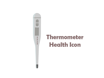 Grey Thermometer Health Icon