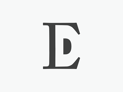 ED monogram ed icon letter monogram negative space symbol typography