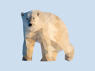 Poly Polar Bear delaunay low poly polar bear poly polygon triangulation