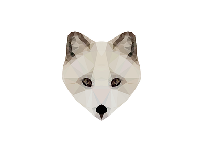 Poly Arctic Fox arctic fox delaunay low poly poly polygon symmetric triangulation