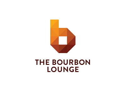 The Bourbon Lounge b bourbon brown letter logo lounge mark symbol whiskey whisky