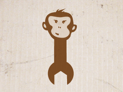 Monkey Wrench ape brown logo mark monkey wrench