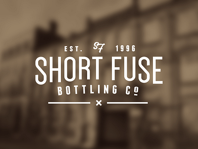 Short Fuse Bottling Co. bottling company logo logotype monogram script sf short fuse typography