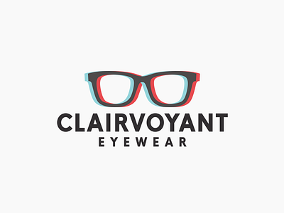 Clairvoyant Eyewear anaglyphic clairvoyant eyewear glasses logo mark