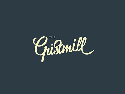 The Gristmill custom gristmill lettering ligature logo logotype mark typography word mark