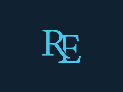 RE Monogram icon letter monogram re symbol typography
