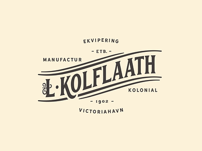 Kolflaath Manufactur kolflaath lettering logo logotype manufactur narvik norge norway typography victoriahavn vintage