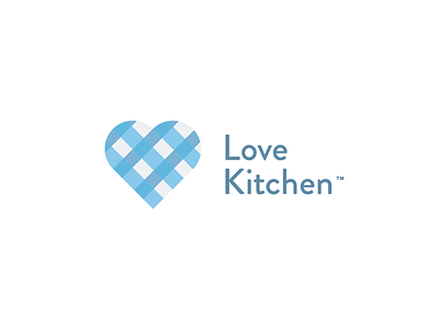 Love Kitchen blue cloth heart identity kitchen logo love mark symbol