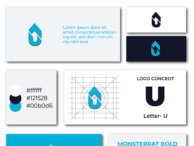 Letter Logo designs | letter- U logo designs