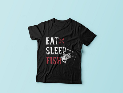 Eat Sleep Fish, Fishing T-shirt design. fish t shirt design tshirt tshirt design