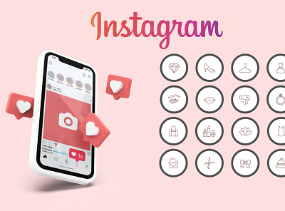 Instagram icons and Instagram highlight story icon cover animated logo animation animation 3d black and white logo branding business logo design eye logo graphic design icon illustration logo motion graphics ui