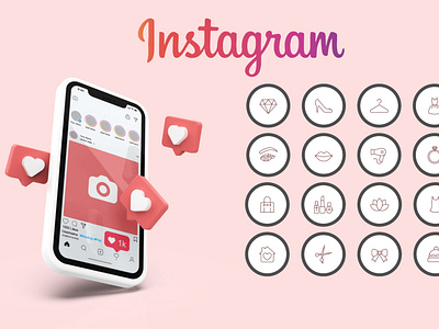 Instagram icons and Instagram highlight story icon cover by Designer ...