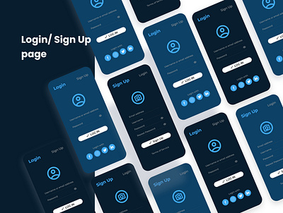 Log in page — Sign Up page design. Untitled UI form