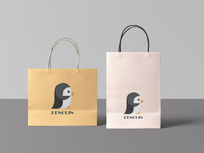 Paper Shopping Bags Mockup With Background