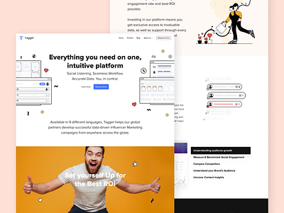 Tagger Product Page creator design illustration influencer influencer marketing page product product design ui ux web