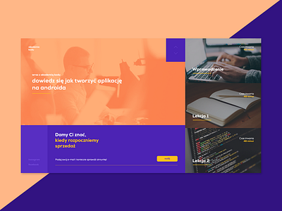 Code Academy android design interface it landing page project prototype site ui ux web