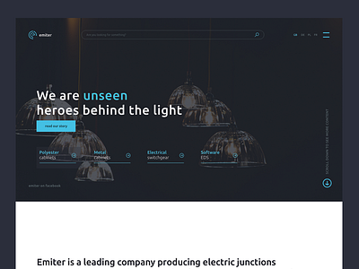 Emiter Concept blue page ui ux web webdesign