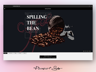 Spilling The Bean. branding design graphic design illustration logo ui ux web web designer web dev web develop web developer