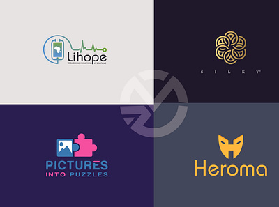 fiverr-portfolio-image-logo-design business logo custom logo fiverr fiverr portfolio flat logo graphic designer graphicdesign heroma lihope logo design logo design branding logo design concept minimalist logo modern logo modern logo design mzmonir outstanding logo picture into puzzles portfolio design silky