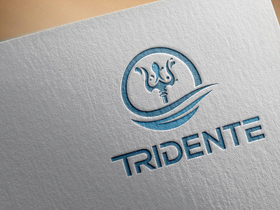 tridente-flat-logo-design