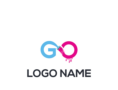 LETTER GO PAINTING LOGO DESIGN business logo creative logo design flat logo fresh logo go logo design graphic designer illustration letter go logo logo logo creator logo designer logo maker minimalist logo modern logo mzmonir new logo outstanding logo painting business logo stock logo