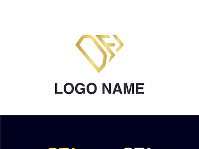 DF-DIAMOND-SHAPE-LOGO-DESIGN