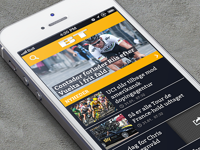 Tour de France BT App app bike iphone tour de france ui yellow