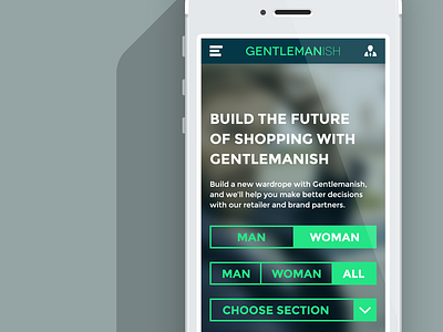 Gentlemanish UI clean flat form interface kit menu navigation ui