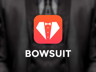 Bowsuit icon / logo bowsui bowtie branding design icon identity ios logo logotype suit type