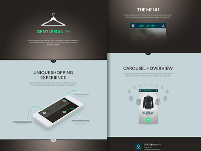 Gentlemanish site app brand clean design site ui website